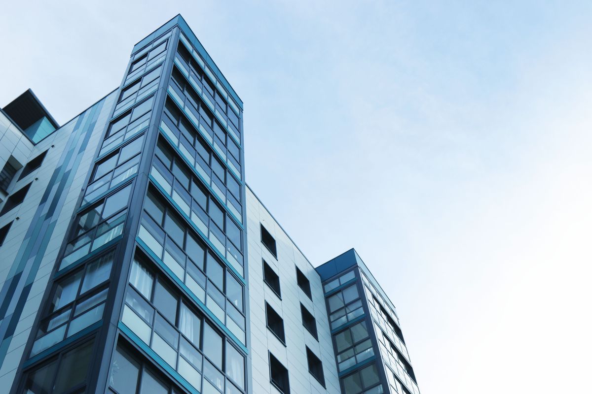 Modern apartment building